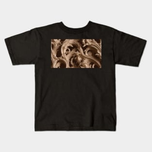 Leaf Relief Carving Kids T-Shirt